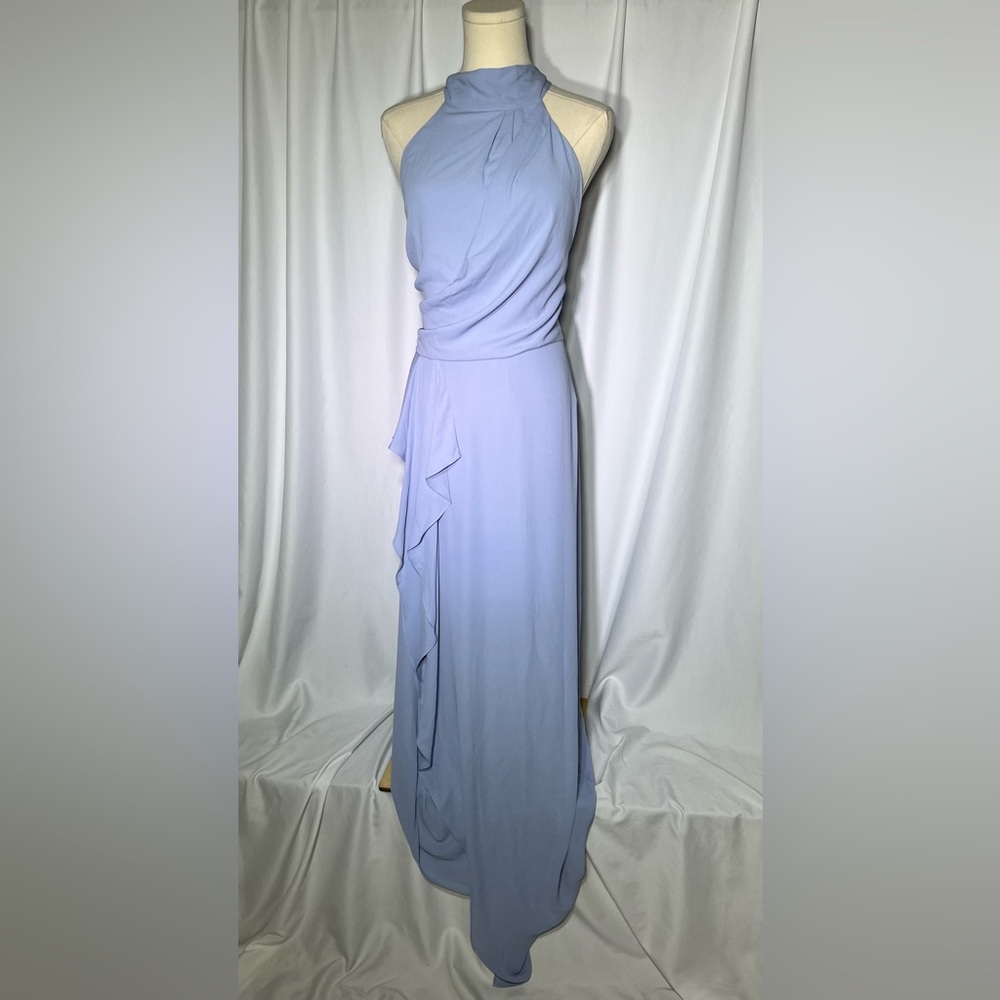 Halston Heritage Mock Neck Sleeveless Cape front dress | 14 NWT - Picture 2 of 10